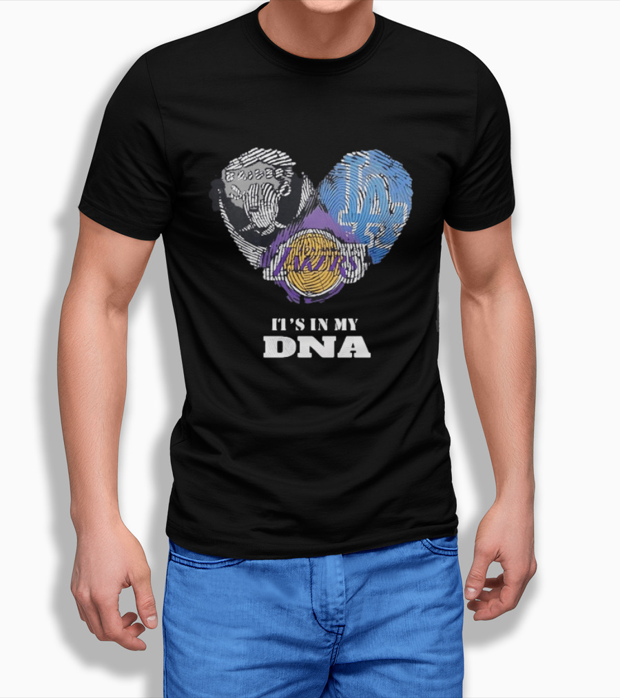 It's In My DNA Raiders Dodgers Lakers T-Shirt