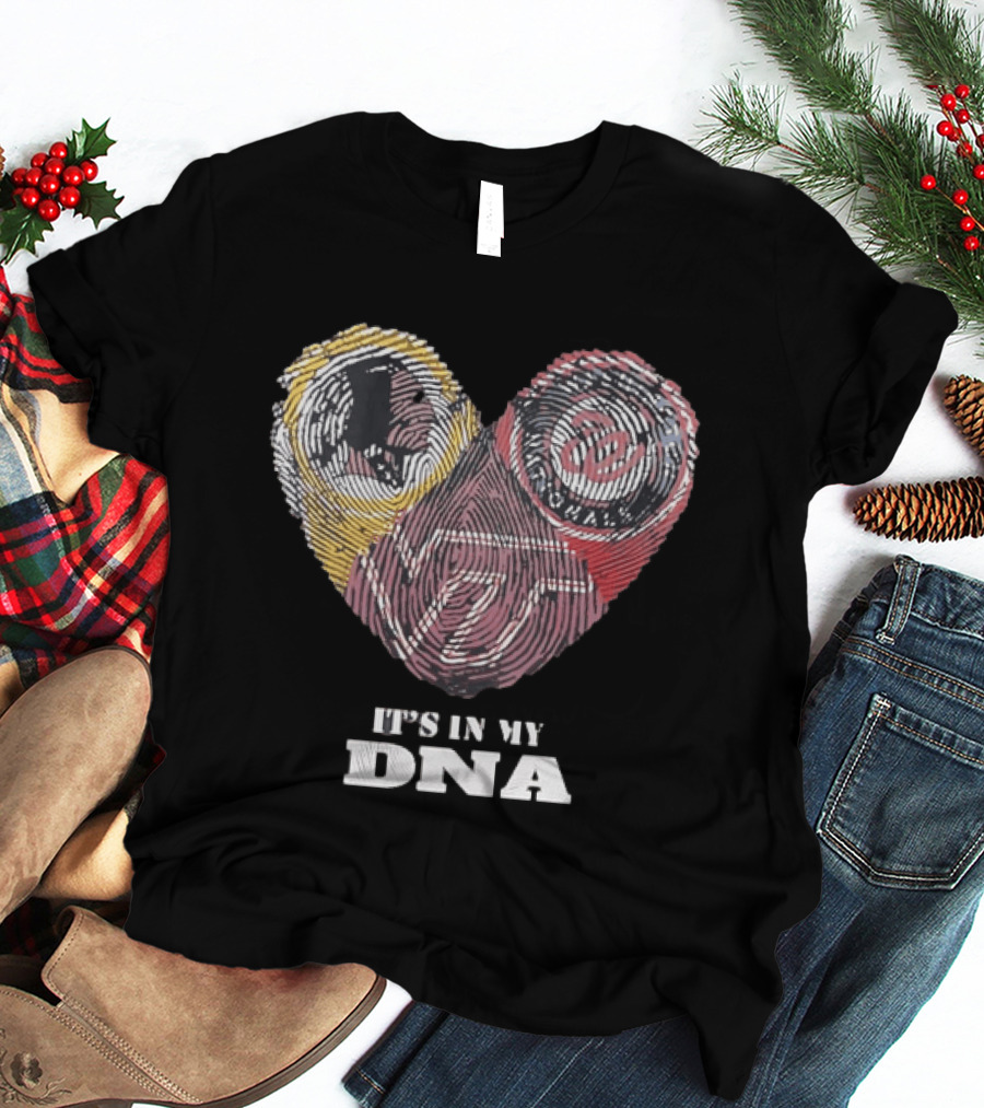It's In My DNA Virginia Tech Hokies VT Heart Fingerprint T-Shirt