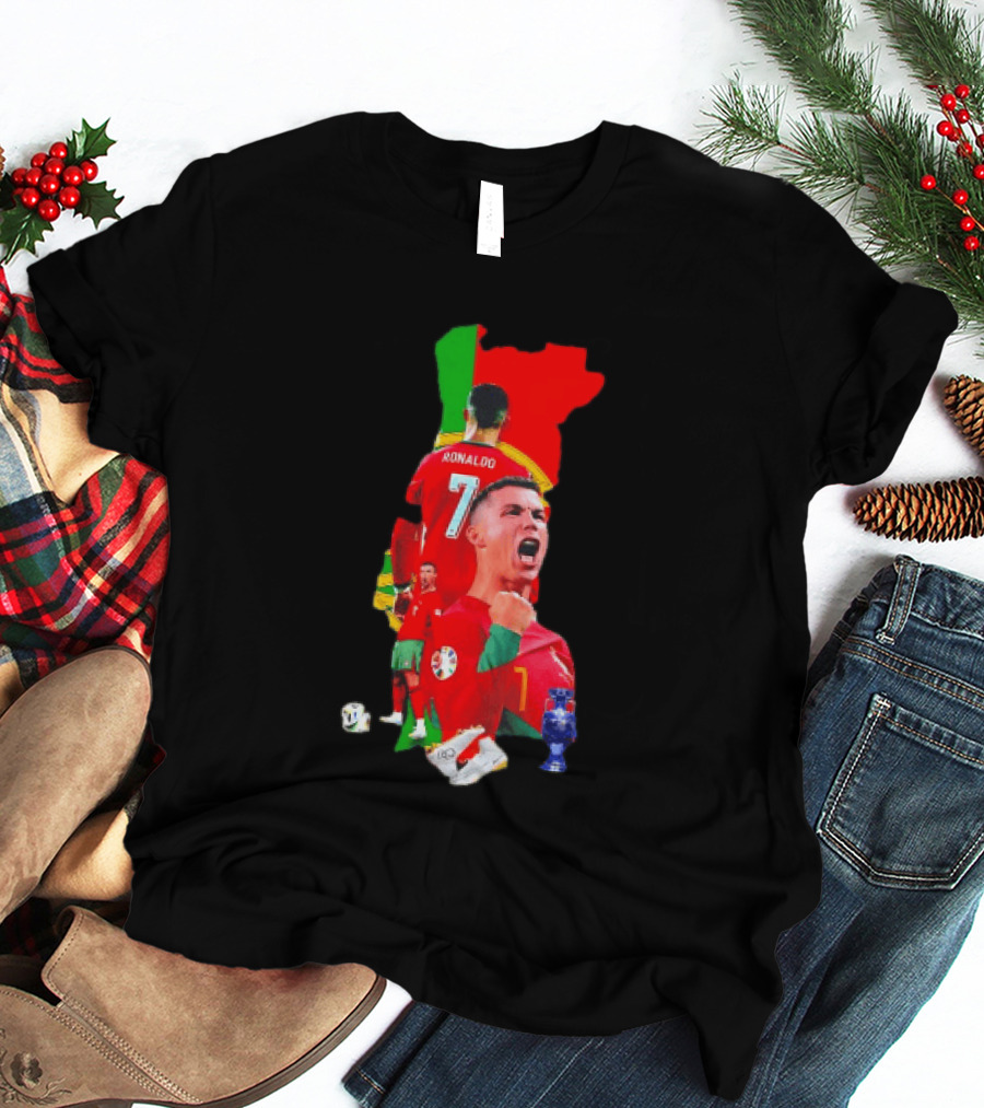 CR7 Portugal Cristiano Ronaldo Celebrating Portugal National Team Victory T-Shirt