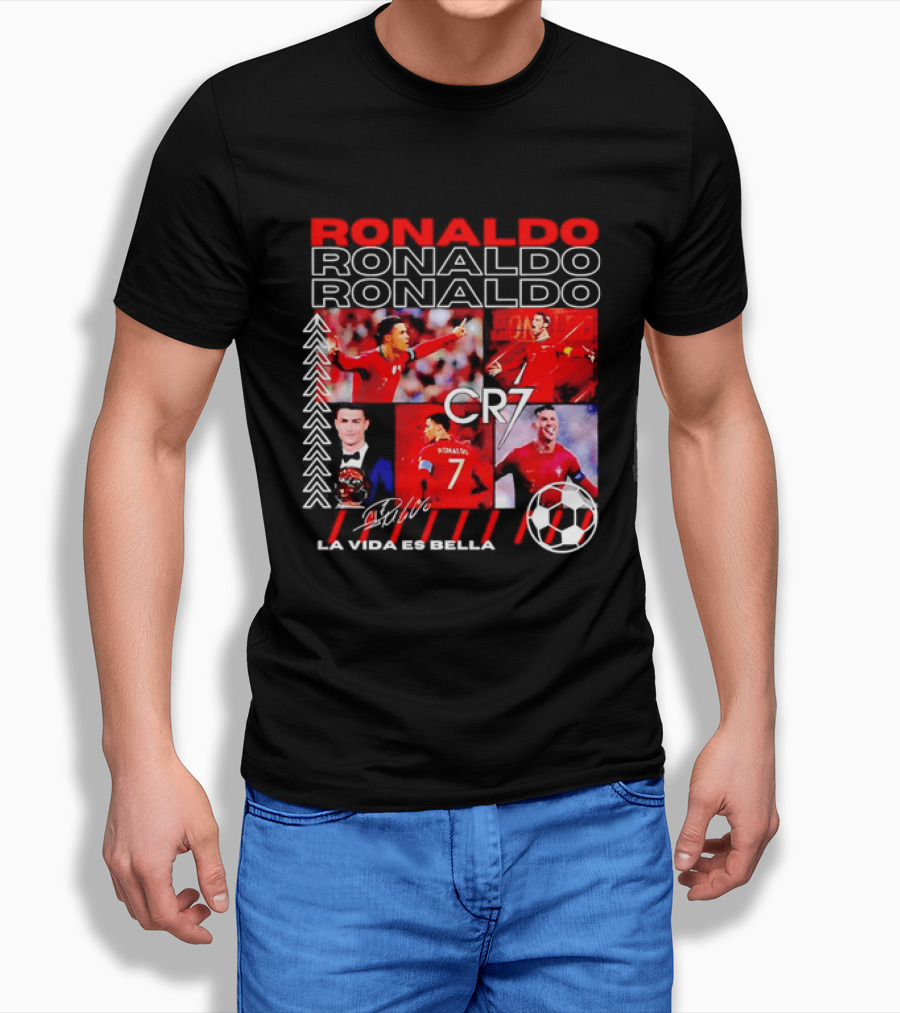 Ronaldo CR7 Portugal La Vida Es Bella T-Shirt