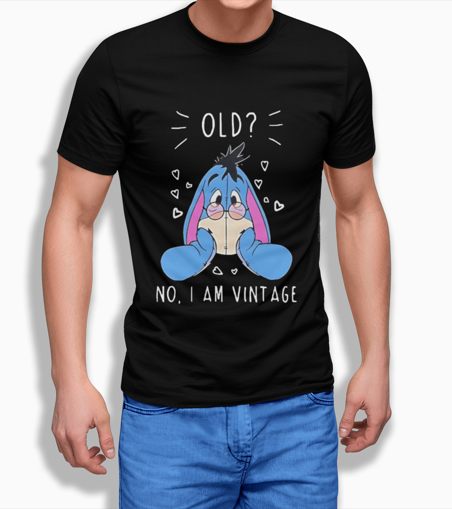 Old No I Am Vintage Disney Eeyore Wearing Glasses T-Shirt