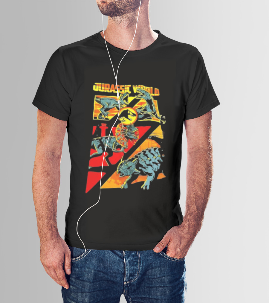 Velociraptor Dilophosaurus Ankylosaurus Jurassic World Dinosaurs T-Shirt