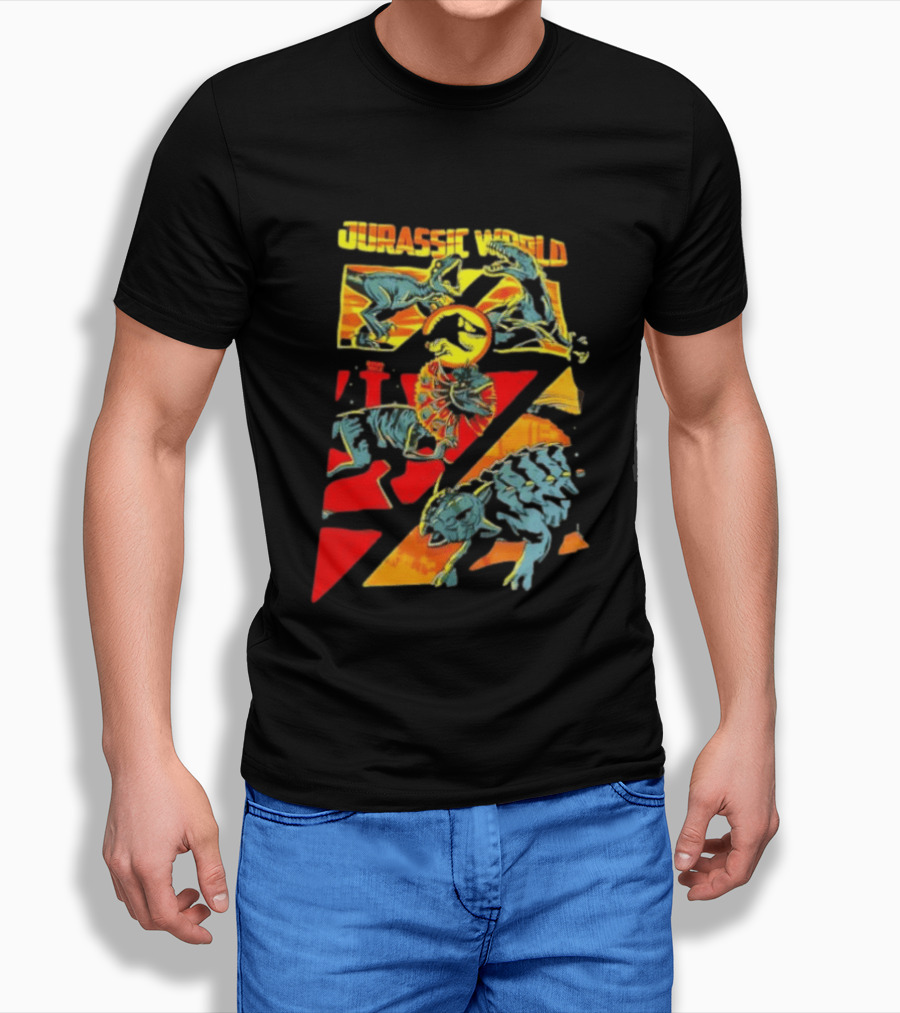 Velociraptor Dilophosaurus Ankylosaurus Jurassic World Dinosaurs T-Shirt