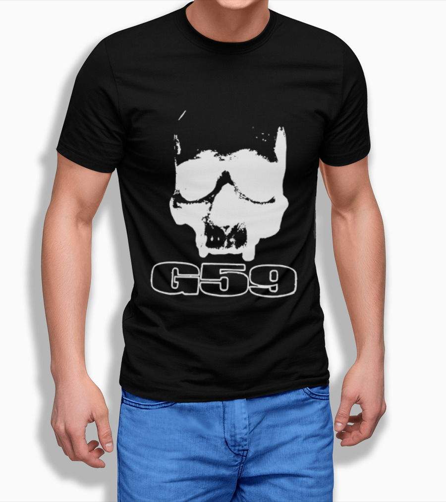 G59 Skull Black Graphic With Skull T-Shirt