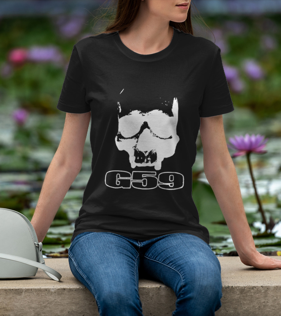 G59 Skull Black Graphic With Skull T-Shirt