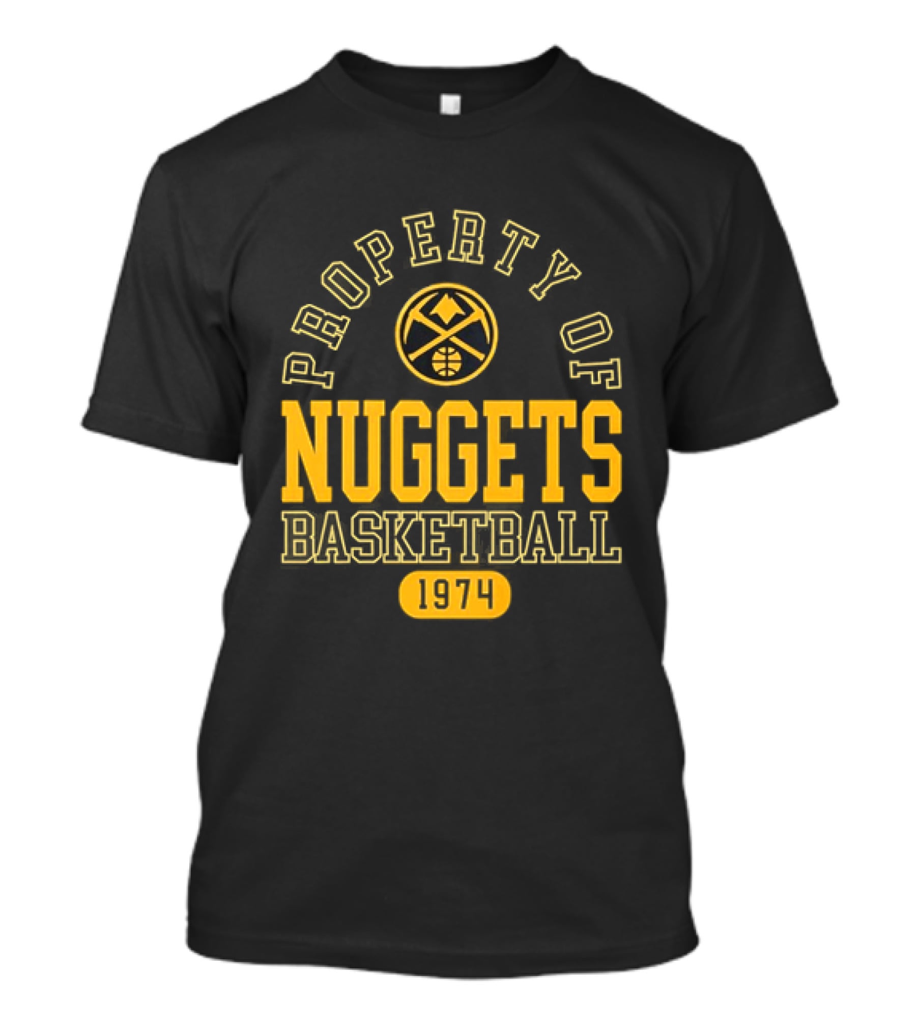 Property Of Nuggets Basketball 1974 Team Spirit T-Shirt