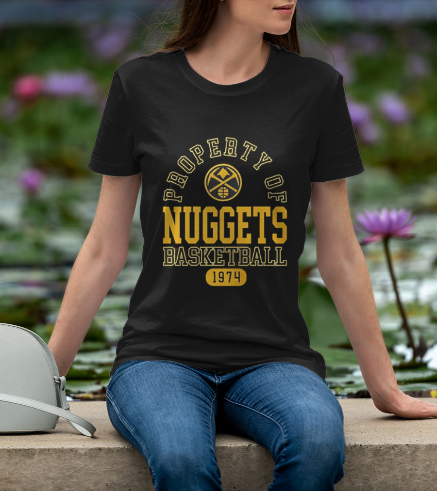 Property Of Nuggets Basketball 1974 Team Spirit T-Shirt