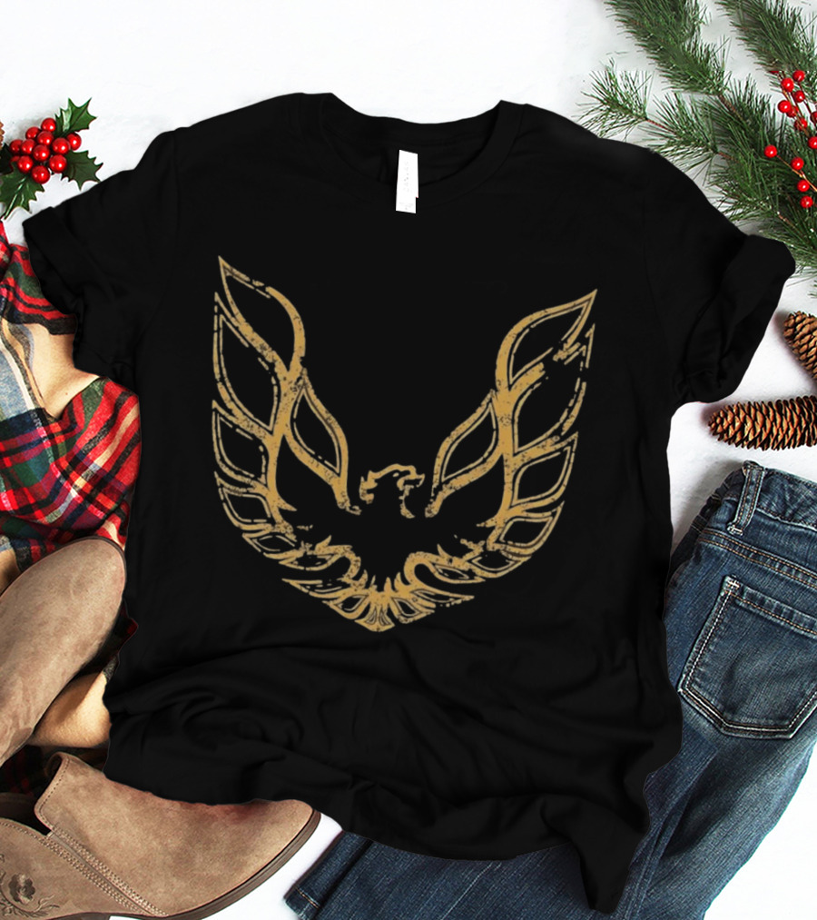 Pontiac Firebird Screaming Chicken Grunge Gold T-Shirt