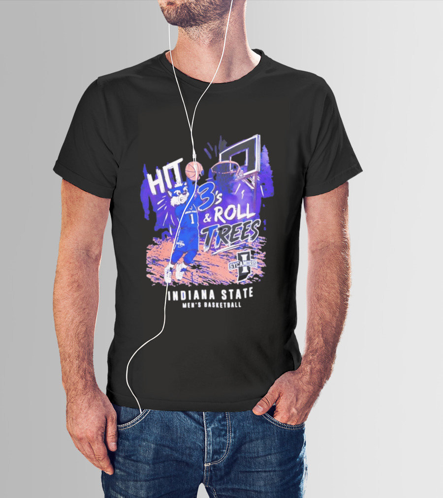 Indiana State Hit 3s And Roll Trees Sycamores Basketball T-Shirt