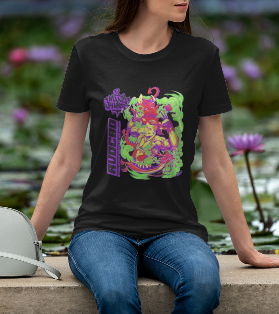 Rob Van Dam 2 Many Blunts RVD CBD Hall Of Fame Wrestler Psychedelic Smoke Dragons T-Shirt