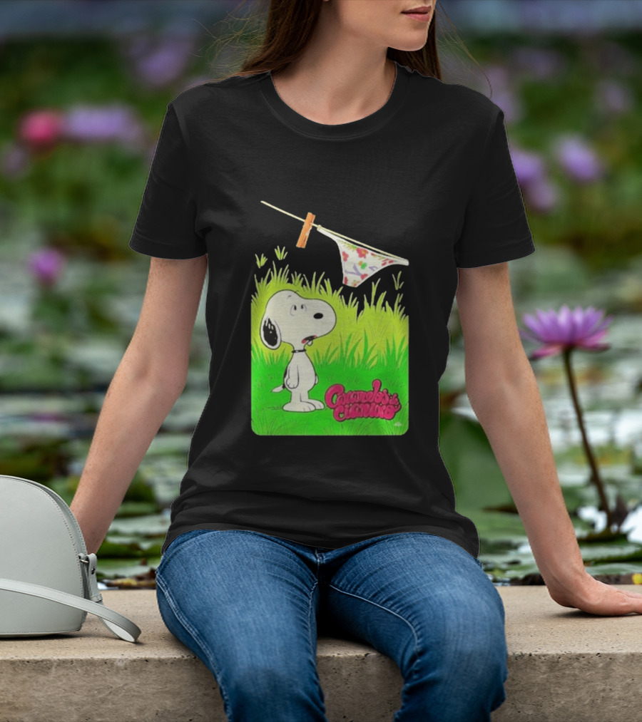 Snoopy Caramelos De Cianuro En Español Classic Cartoon And Rock Band Fusion T-Shirt