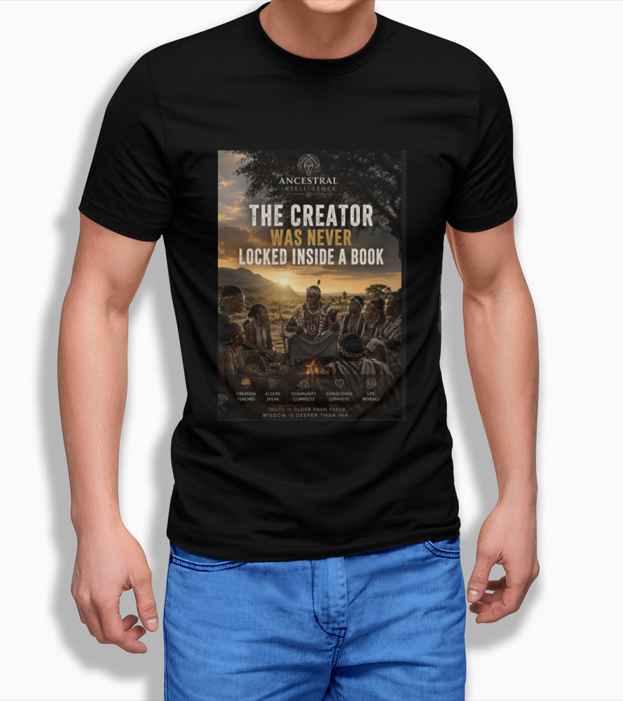Ancestral Intelligence The Creator Was Never Locked Inside A Book Wisdom Inspirational T-Shirt