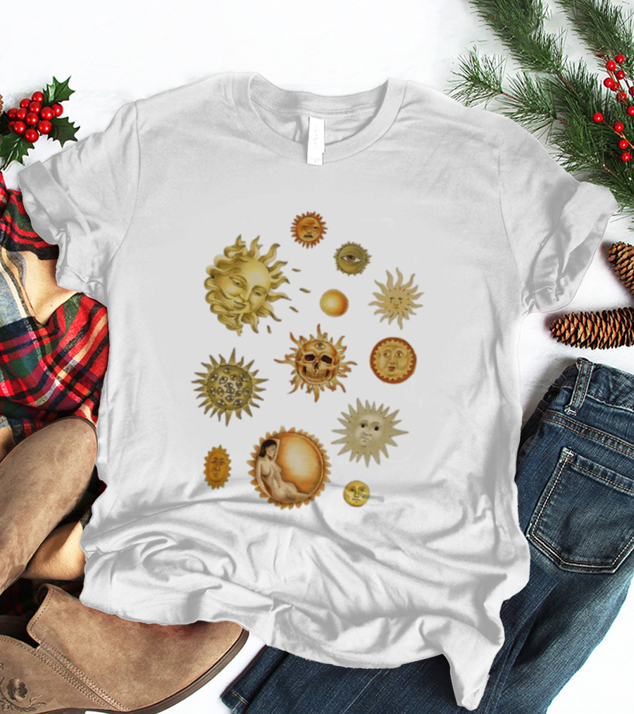 Celestial Sun Orbs Alchemy Mystic Symbols Occult Mystical T-Shirt
