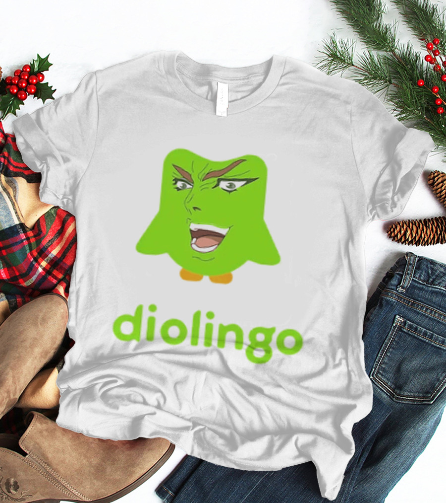 Diolingo Duolingo Owl Dio Brando Meme JoJo's Bizarre Adventure T-Shirt