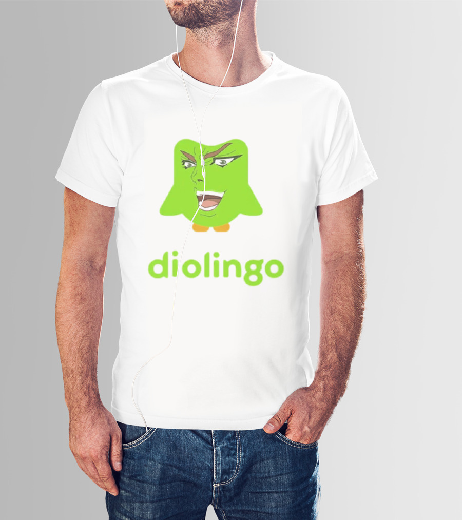 Diolingo Duolingo Owl Dio Brando Meme JoJo's Bizarre Adventure T-Shirt