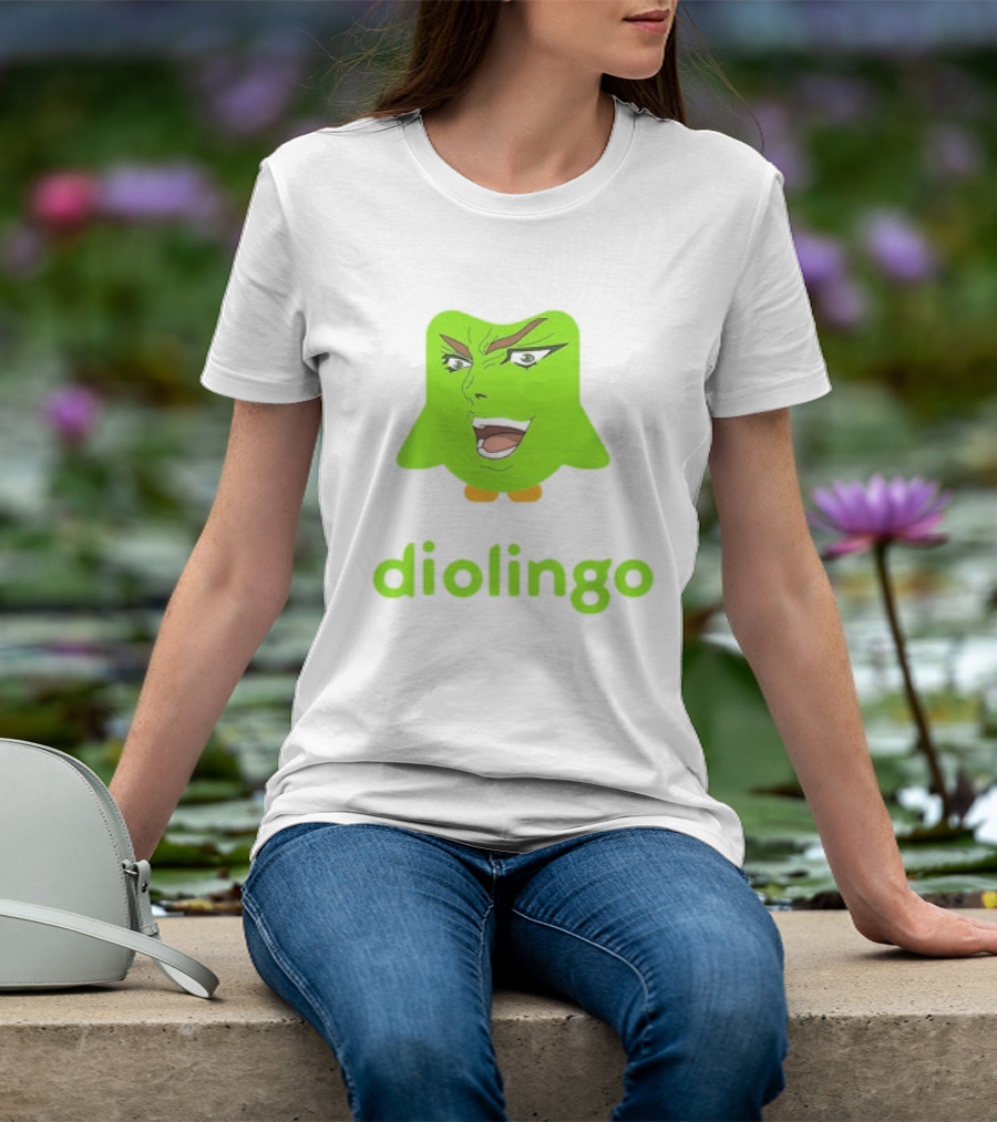 Diolingo Duolingo Owl Dio Brando Meme JoJo's Bizarre Adventure T-Shirt
