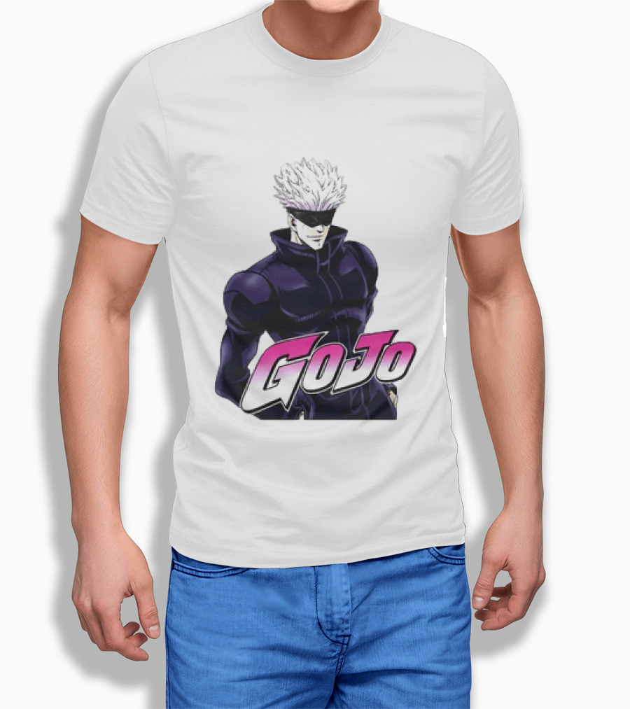 Satoru Gojo Jujutsu Kaisen Anime Crossover Jojo T-Shirt