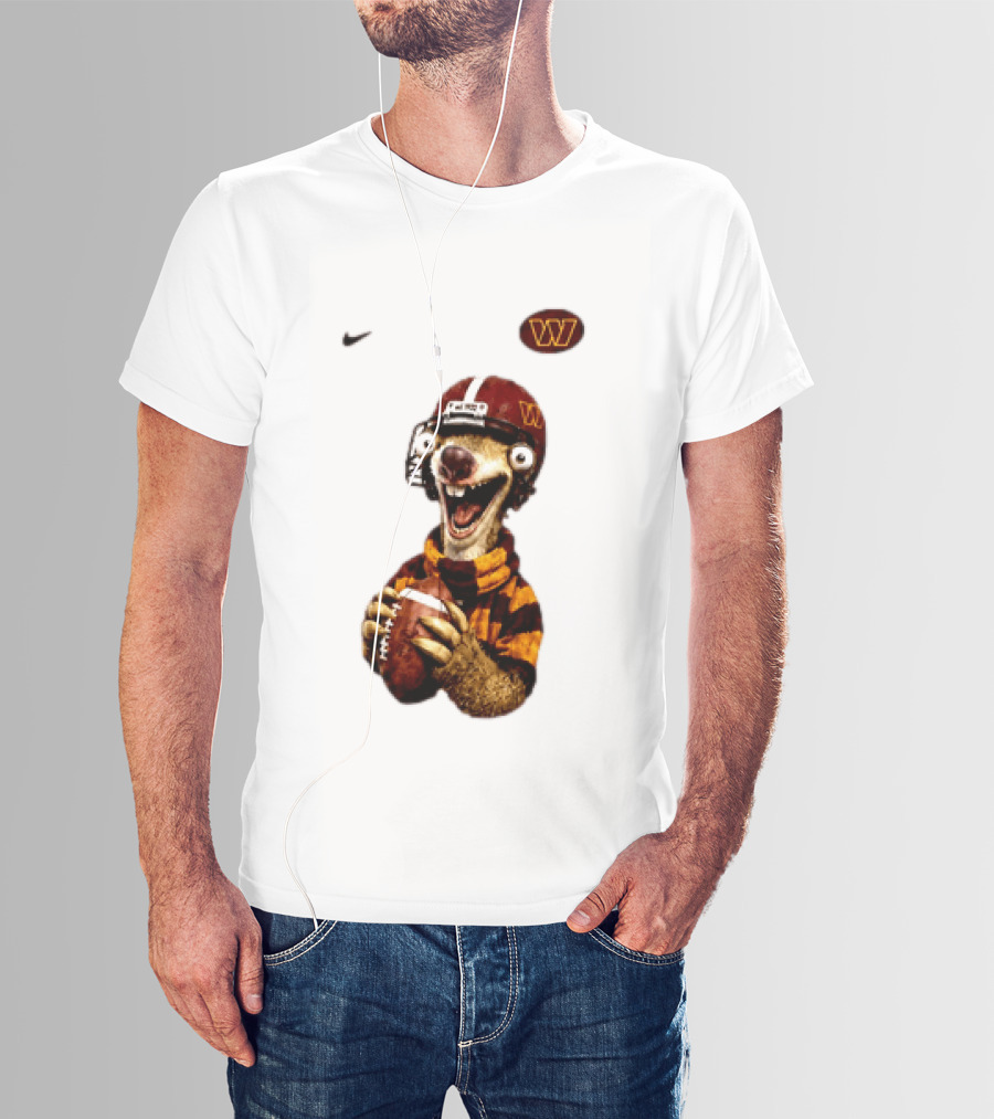 Sid The Sloth Washington Commanders Football Helmet Nike T-Shirt