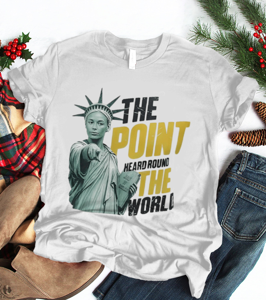 The Point Heard Round The World Statue Of Liberty Sophie Cunningham Indiana Fever T-Shirt