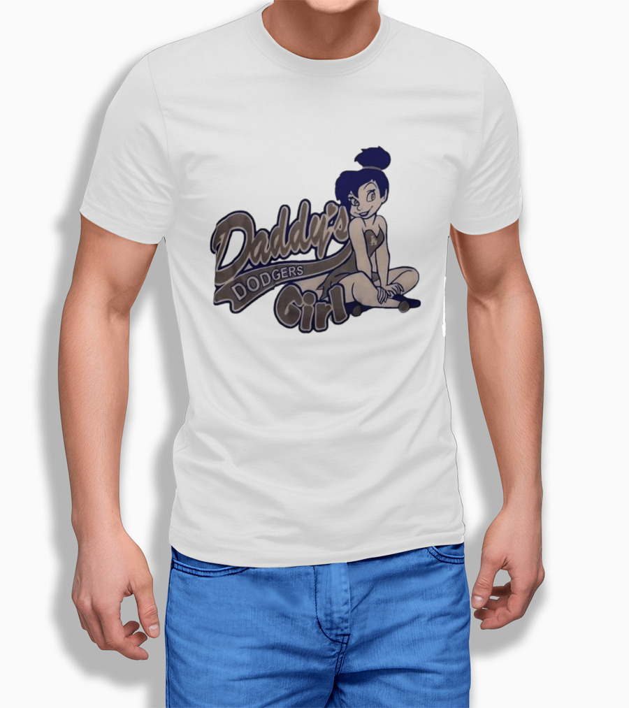 Daddy's Dodgers Girl Tinker Bell Los Angeles T-Shirt
