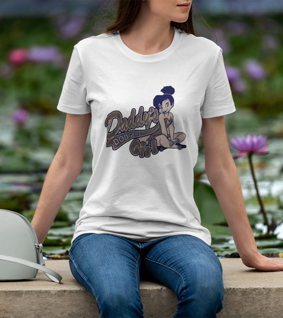 Daddy's Dodgers Girl Tinker Bell Los Angeles T-Shirt
