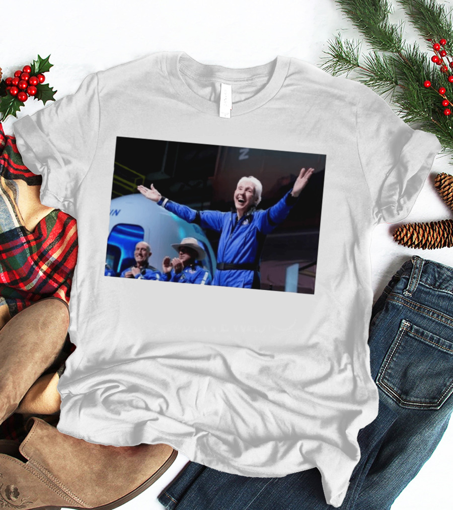 Wally Funk Age Record Space Travel Blue Origin Crew Celebration T-Shirt