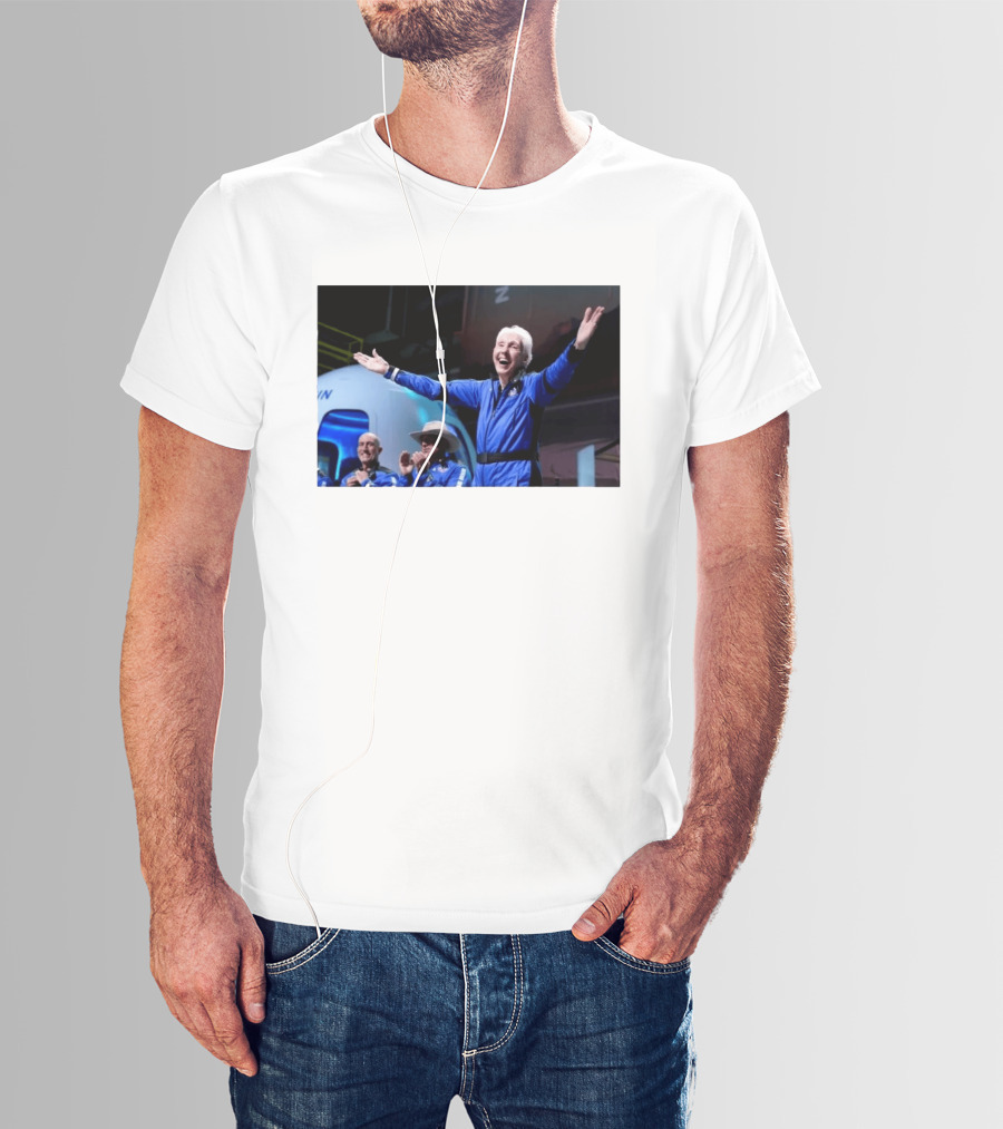 Wally Funk Age Record Space Travel Blue Origin Crew Celebration T-Shirt