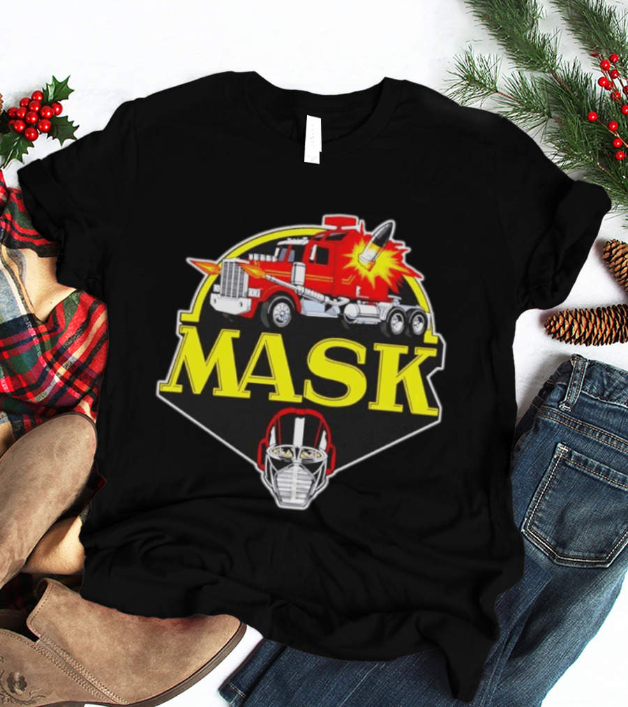 MASK Matt Trakker Rhino Vehicle Helmet Iconic 80s Cartoon T-Shirt
