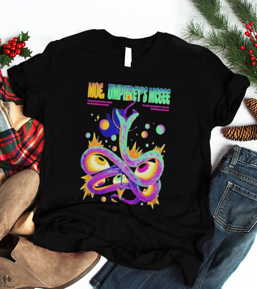Moe. Umphrey's McGee July 2026 Tour Psychedelic Spiral T-Shirt