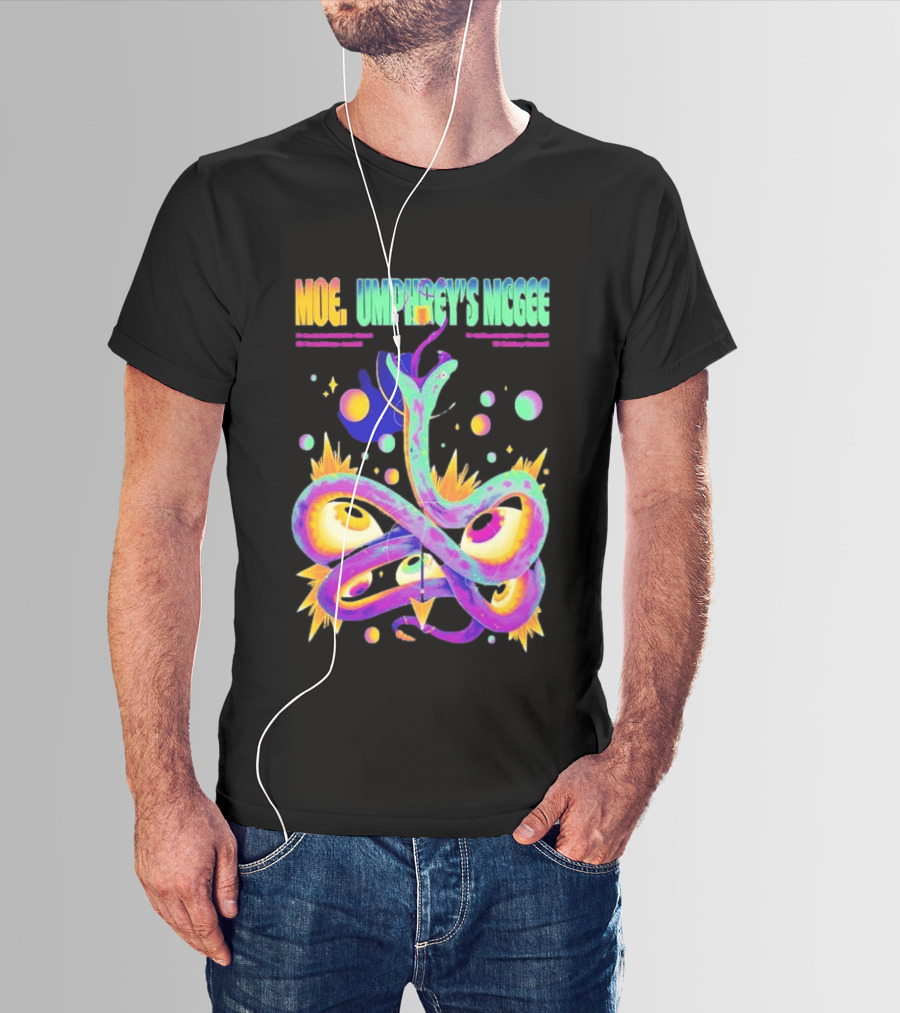 Moe. Umphrey's McGee July 2026 Tour Psychedelic Spiral T-Shirt