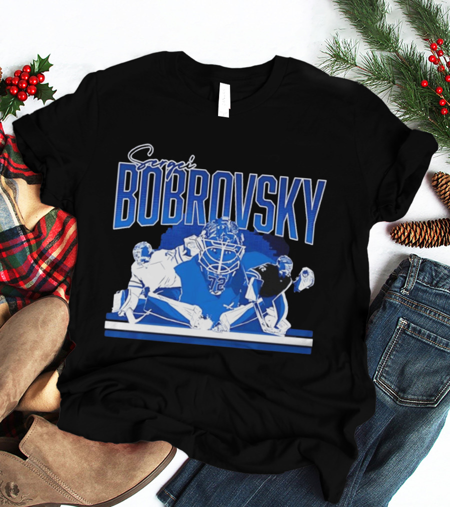 Sergei Bobrovsky Florida Panthers NHL Blue White Number 72 T-Shirt