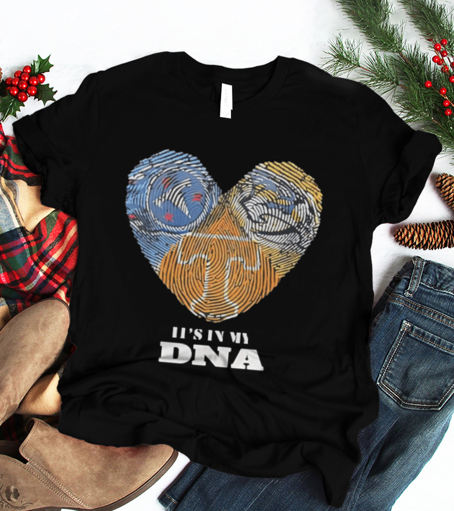Tennessee Volunteers Heart It's In My DNA Fingerprint T-Shirt