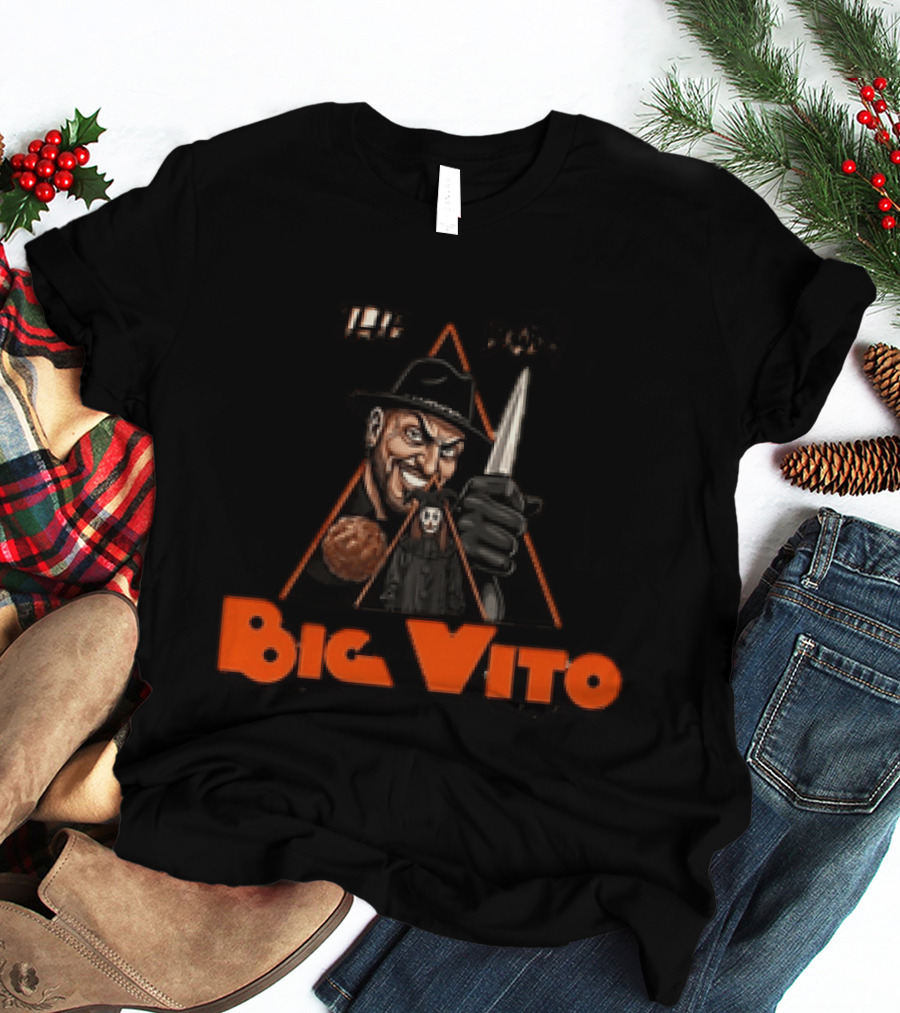 The Don Big Vito Mafia Triangle Graphic With Gangster And Knife T-Shirt