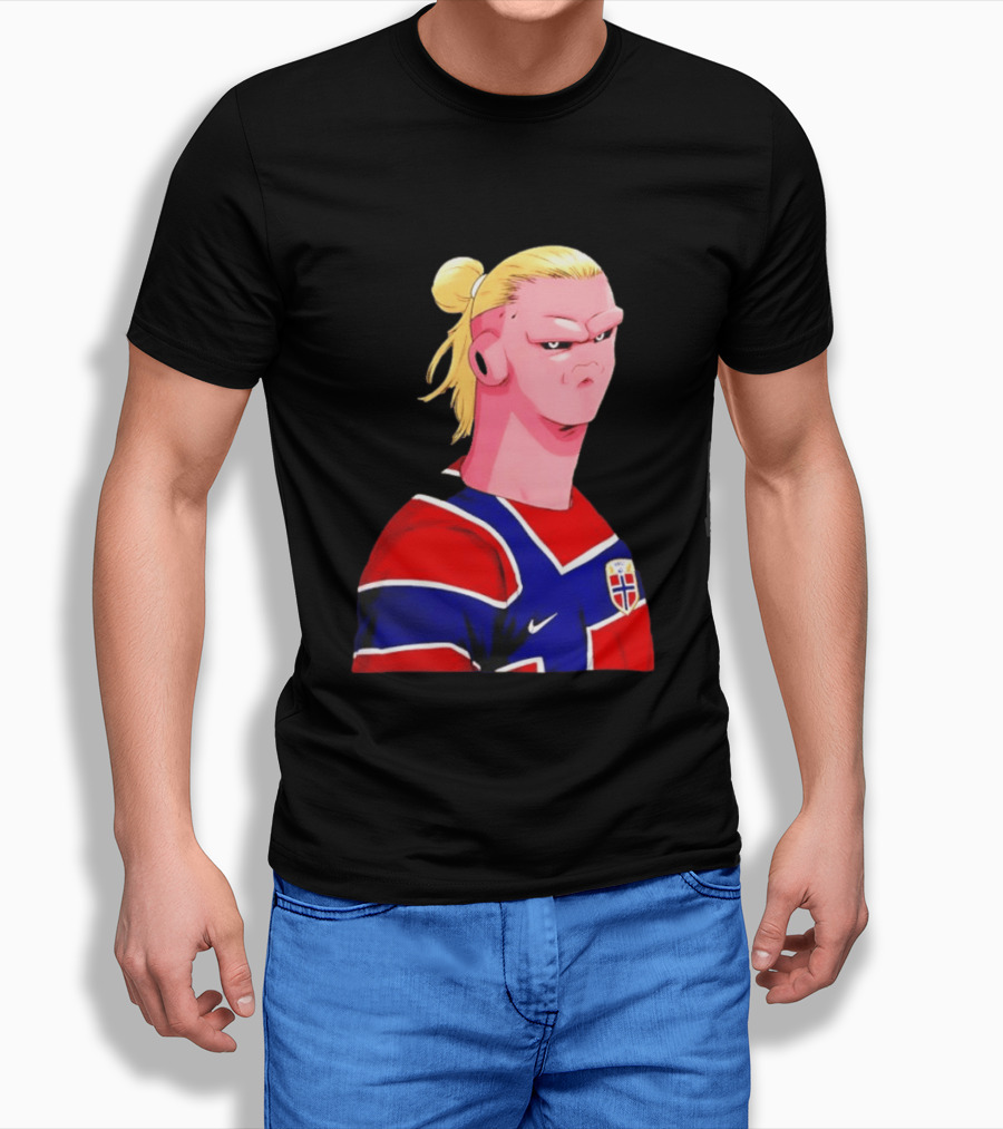 Erling Haaland Cartoon Norway National Football Team Norge T-Shirt