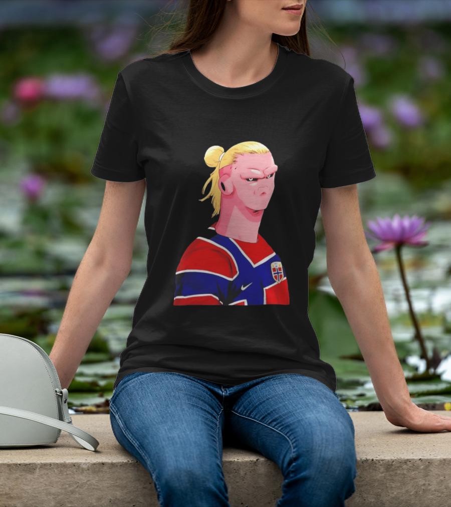 Erling Haaland Cartoon Norway National Football Team Norge T-Shirt