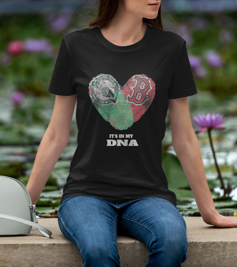 It’s In My DNA Heart Flag T-Shirt