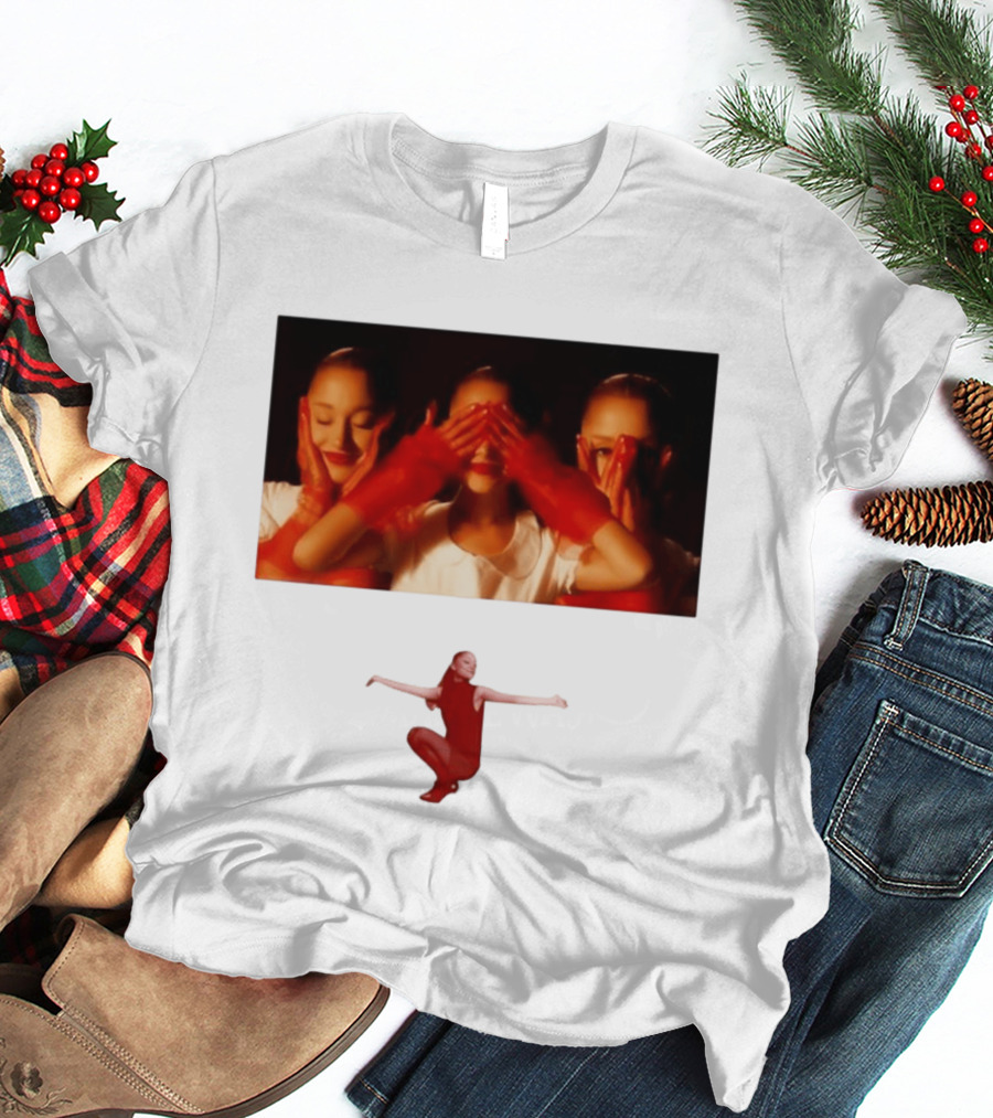 Ariana Grande Eternal Sunshine Red Gloves Three Faces Pose Music Album T-Shirt