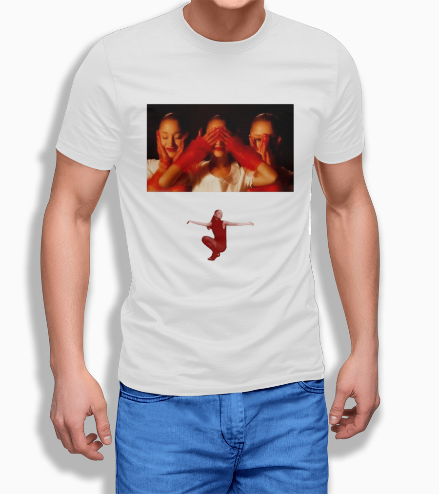 Ariana Grande Eternal Sunshine Red Gloves Three Faces Pose Music Album T-Shirt