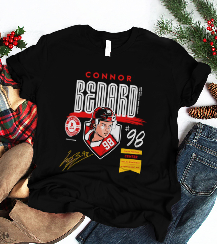 Connor Bedard Chicago Blackhawks #98 Rookie Spotlight Player Position Draft Pick T-Shirt