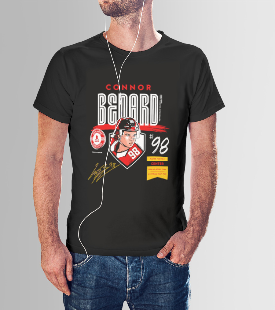 Connor Bedard Chicago Blackhawks #98 Rookie Spotlight Player Position Draft Pick T-Shirt