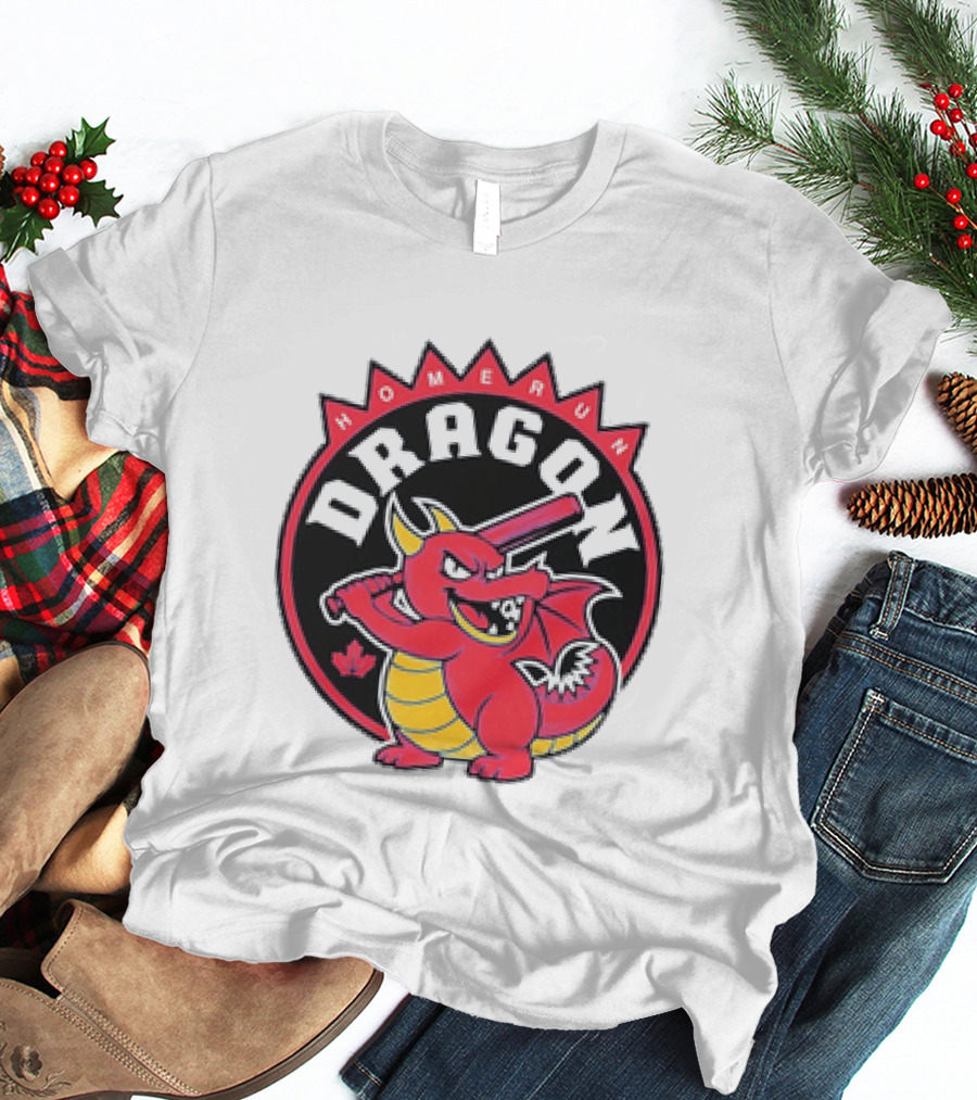 Homerun Dragon Toronto Blue Jays Baseball Canada Leaf T-Shirt