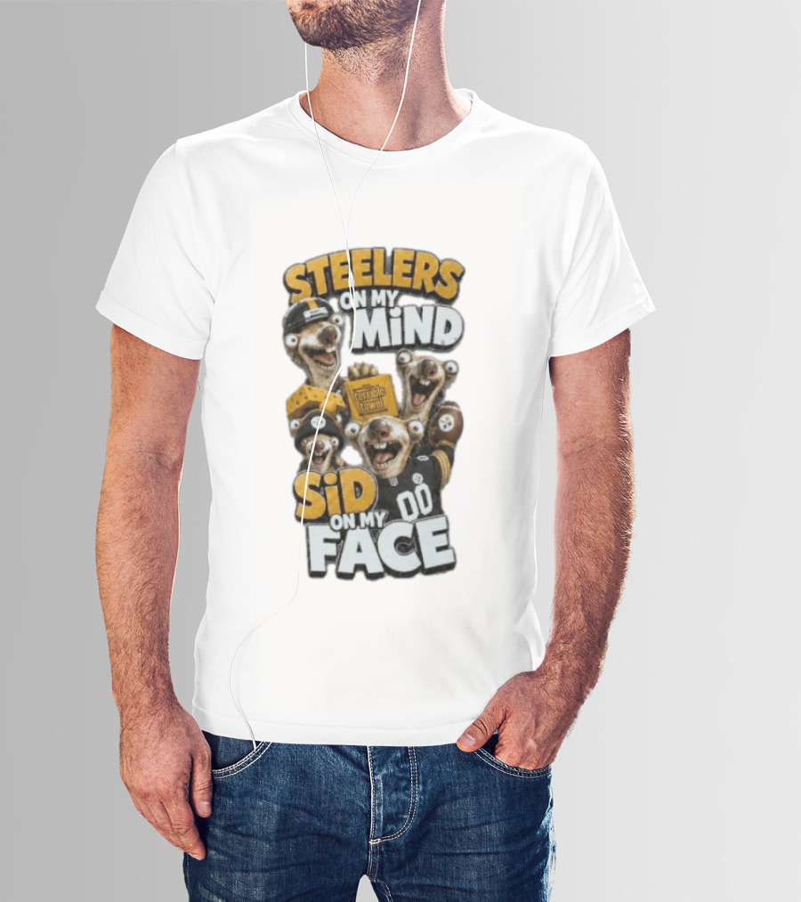 Steelers On My Mind Sid On My Face Terrible Towel Googly Eyes 00 T-Shirt