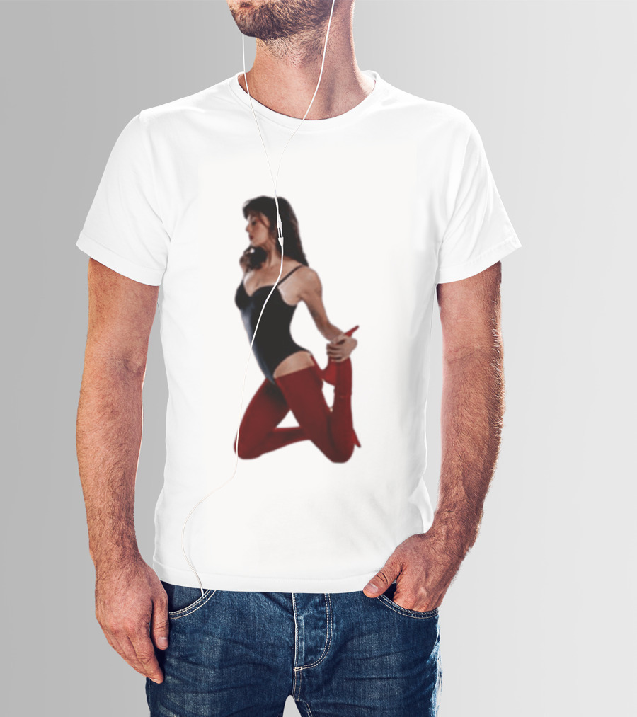 Rebecca Black Age Of The Exhibitionist Red Bodysuit And Stockings T-Shirt