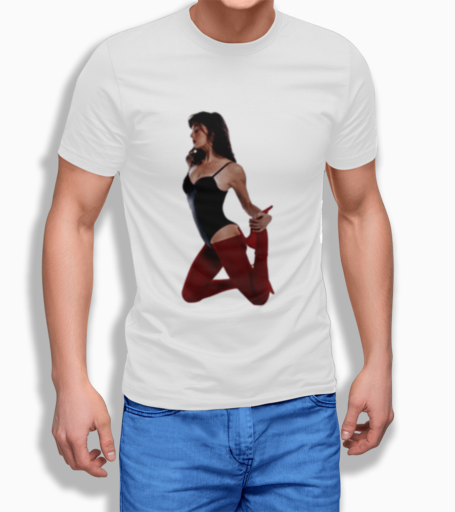 Rebecca Black Age Of The Exhibitionist Red Bodysuit And Stockings T-Shirt
