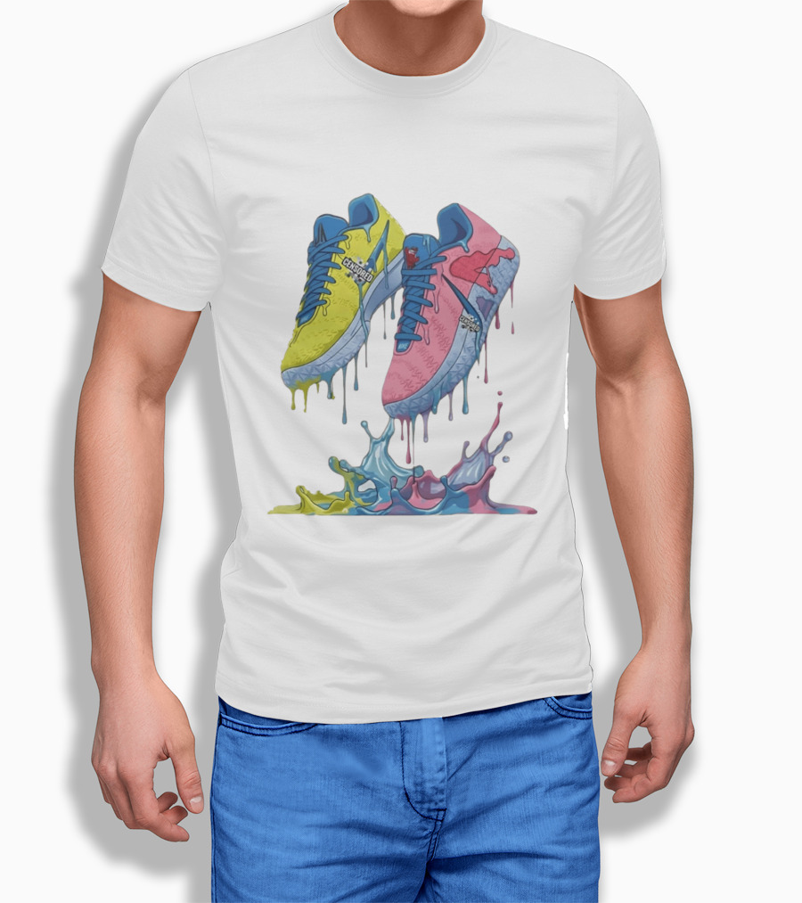 Safety Green Ja 3 Kool Aid Dripping Sneakers Censored T-Shirt