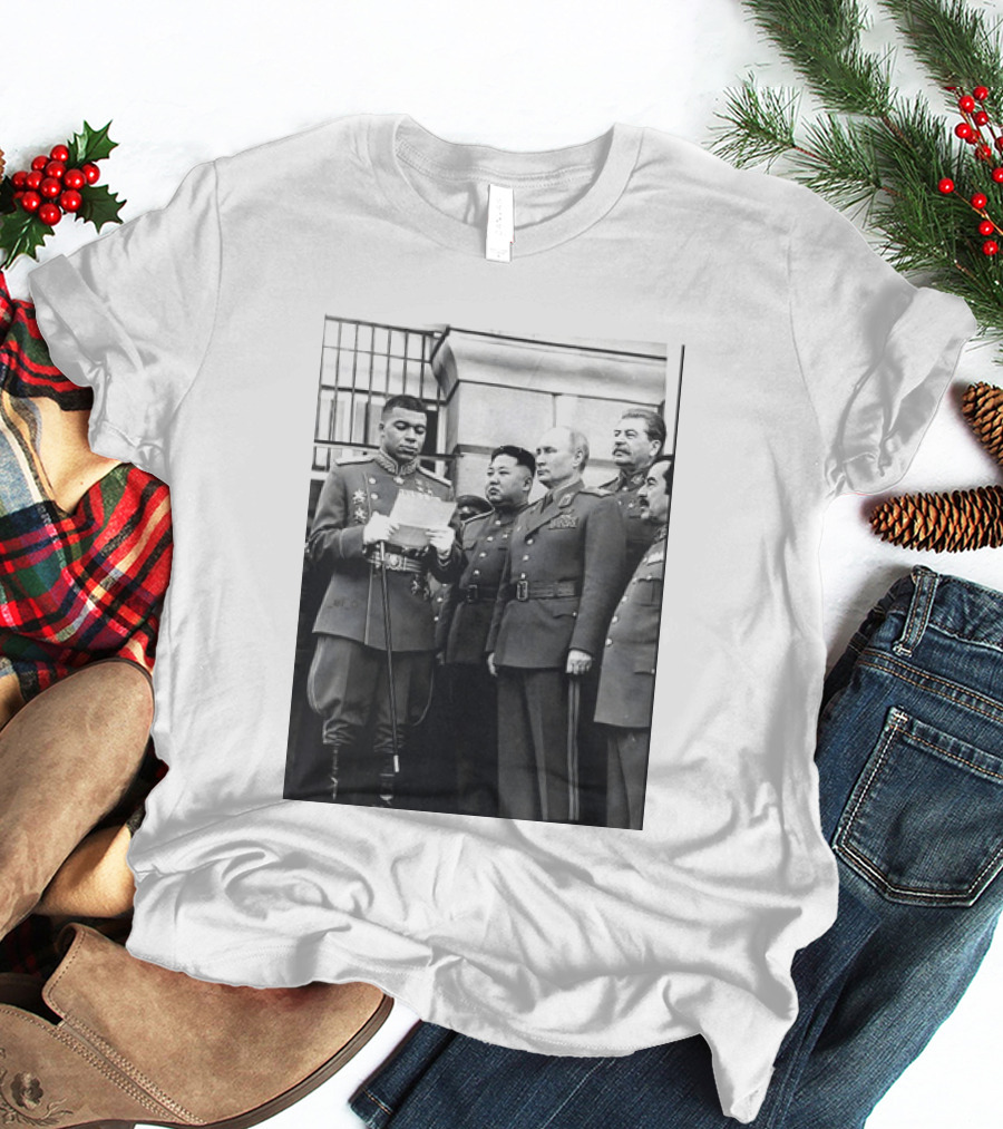 Kylian Mbappé In Historical Dictator Military Uniform Speech Photo T-Shirt