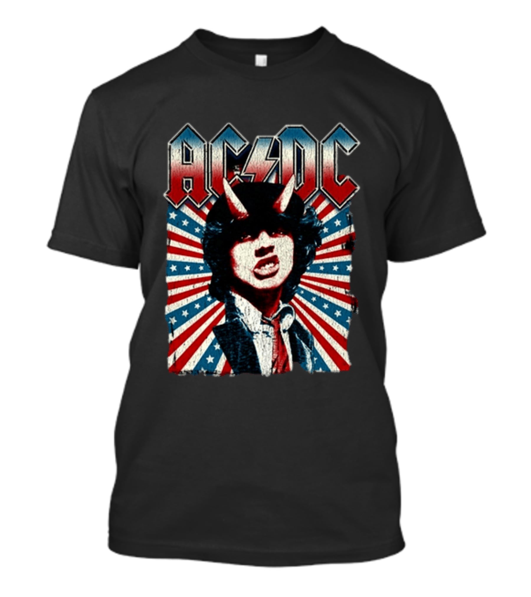 AC DC PWR Up Tour 2026 North America Highway To Hell USA Red White Blue Stripes T-Shirt