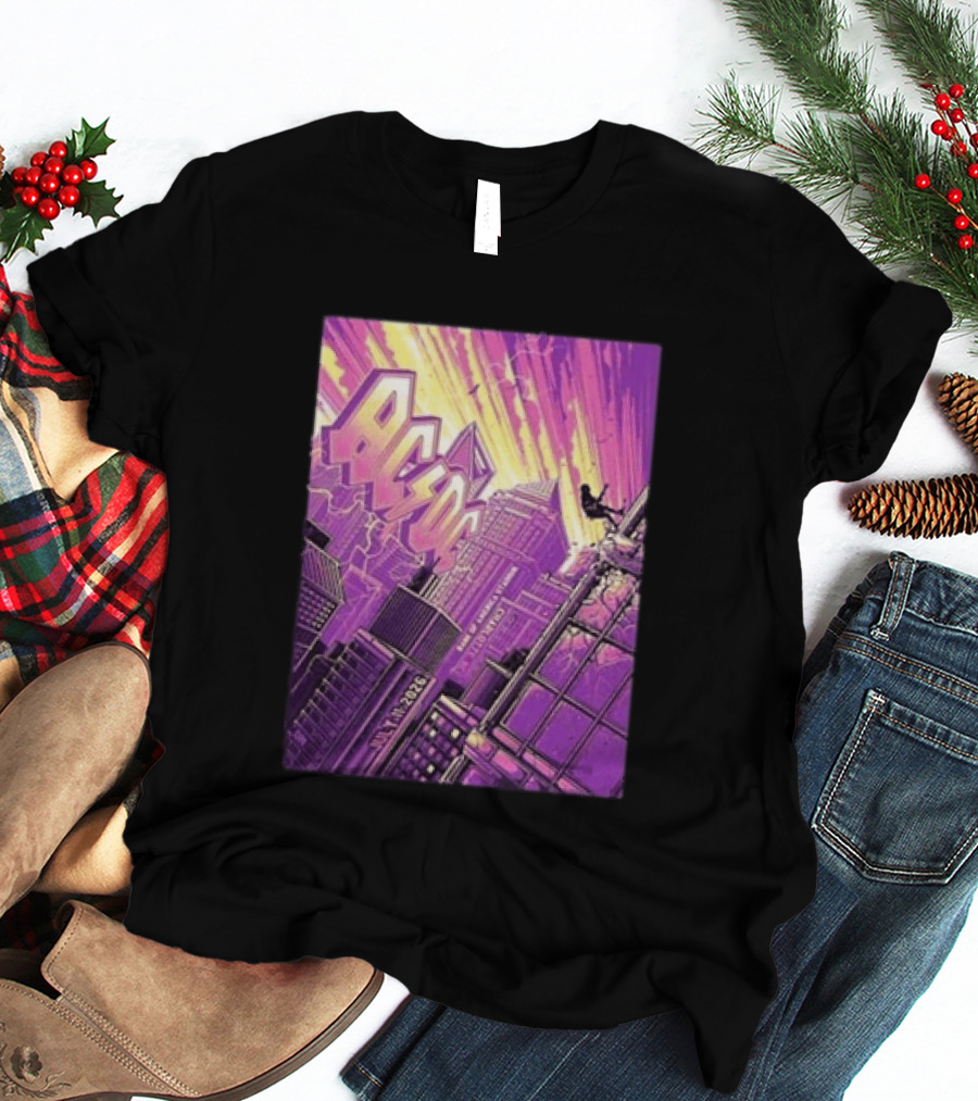 ACDC Charlotte PWR Up North America Tour July 11 2026 Skyline T-Shirt