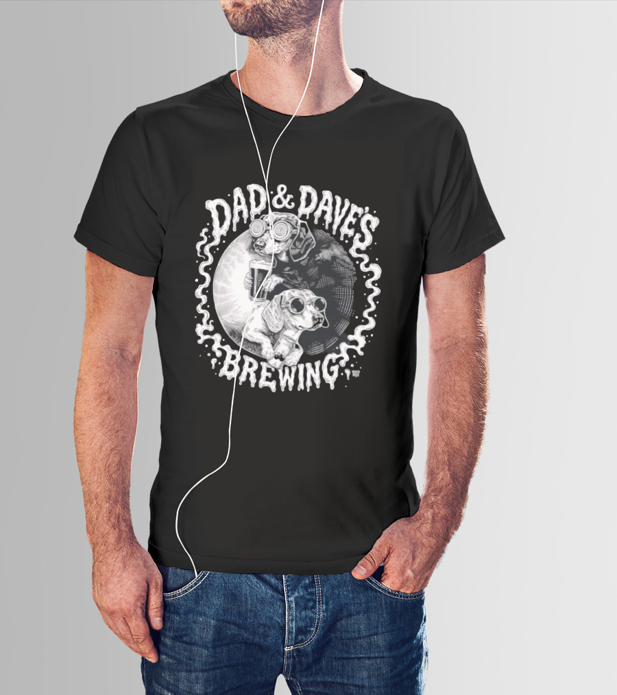 Dad & Dave's Brewing Dogs With Goggles T-Shirt