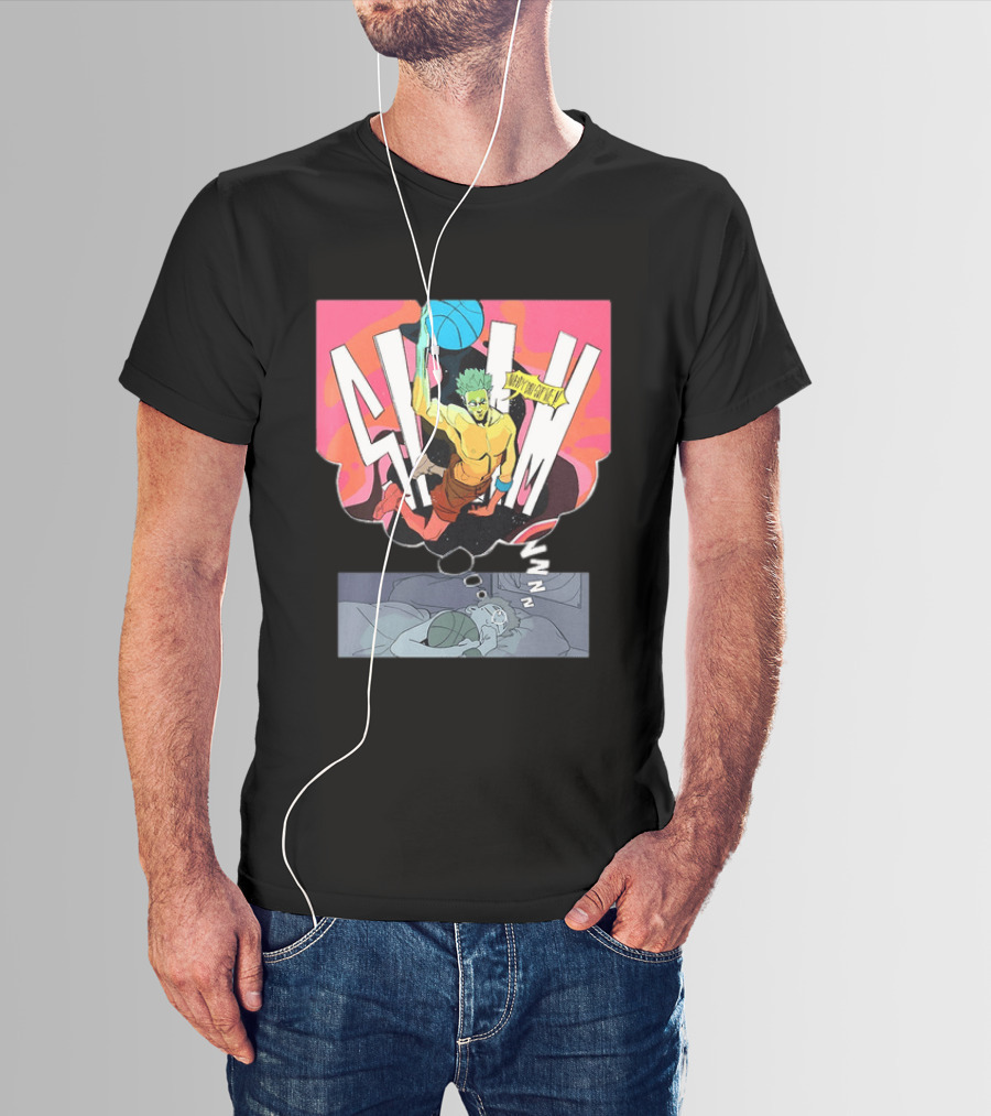 Dreaming Basketball Player Slam Dunk Nobody Can Stop Me Comic T-Shirt